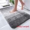 Gradient Plush Simple Floor Mat Bathroom Use To Water Absorption And Slip Anti