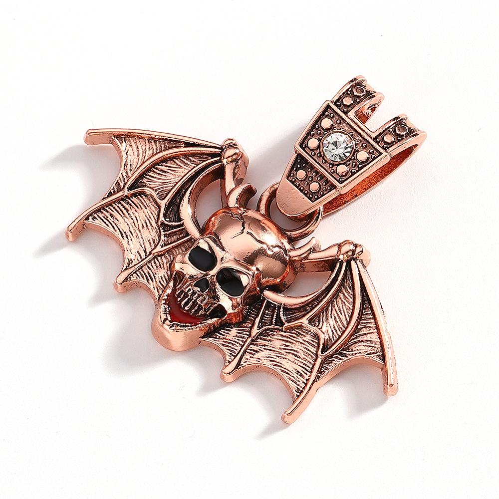 

Hip Hop Halloween Skull Alloy Oil Drop Pendant Personality Exaggeration Men S Necklace