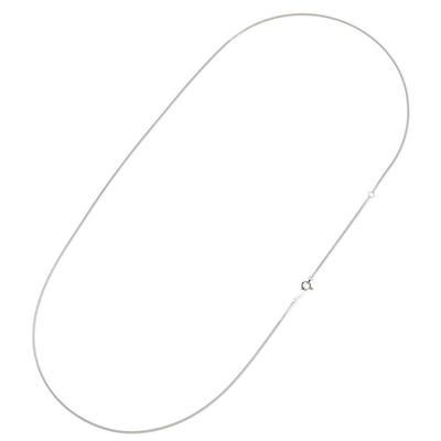 18K řetízek kihei náhrdelník 2 strany 60 cm tenký stahovací prsten bílé zlato K18 18K 1,2 mm pánské dámské