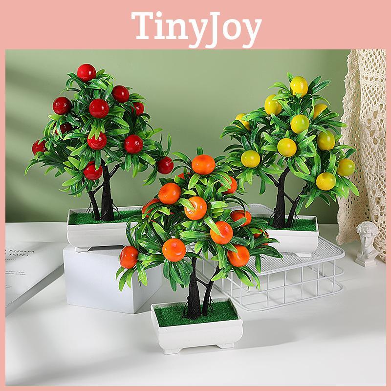 Peach Simulated Lemon Orange Pomegranate Tree Artificial Potted Plant