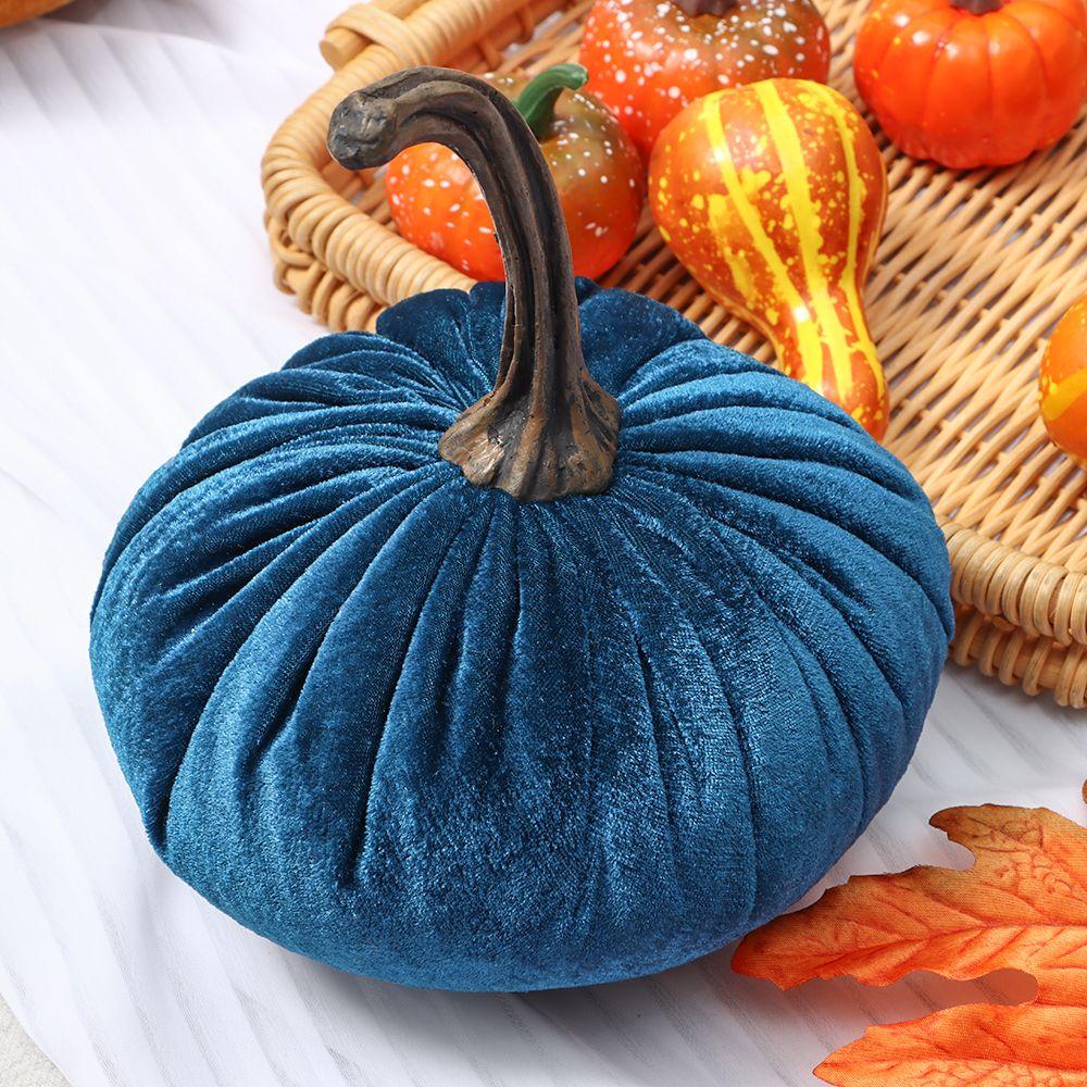 Cute Handmade Exquisite Soft Stuffed Pumpki Pumpkins Decor Plush Throw Pillows Velvet Pillow
