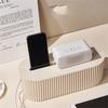 Dustproof Cable Management Box Removable Lid Cable Storage Box Phone Stand Slot  Home Office