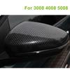 For Peugeot 3008 3008GT 4008 5008 2017 2018 2pcs/lot Carbon Fiber Style Side RearView Mirror Cap Cover Decoration