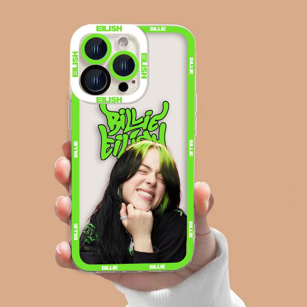 Singer B-Billies E-Eilishs Clear Phone Case For Redmi K40 K60 15C 14C 13C 13 12 12C 10 10C 10A 9 9C 9A 8 7 A1 A2 A3 A5 Pro Cover