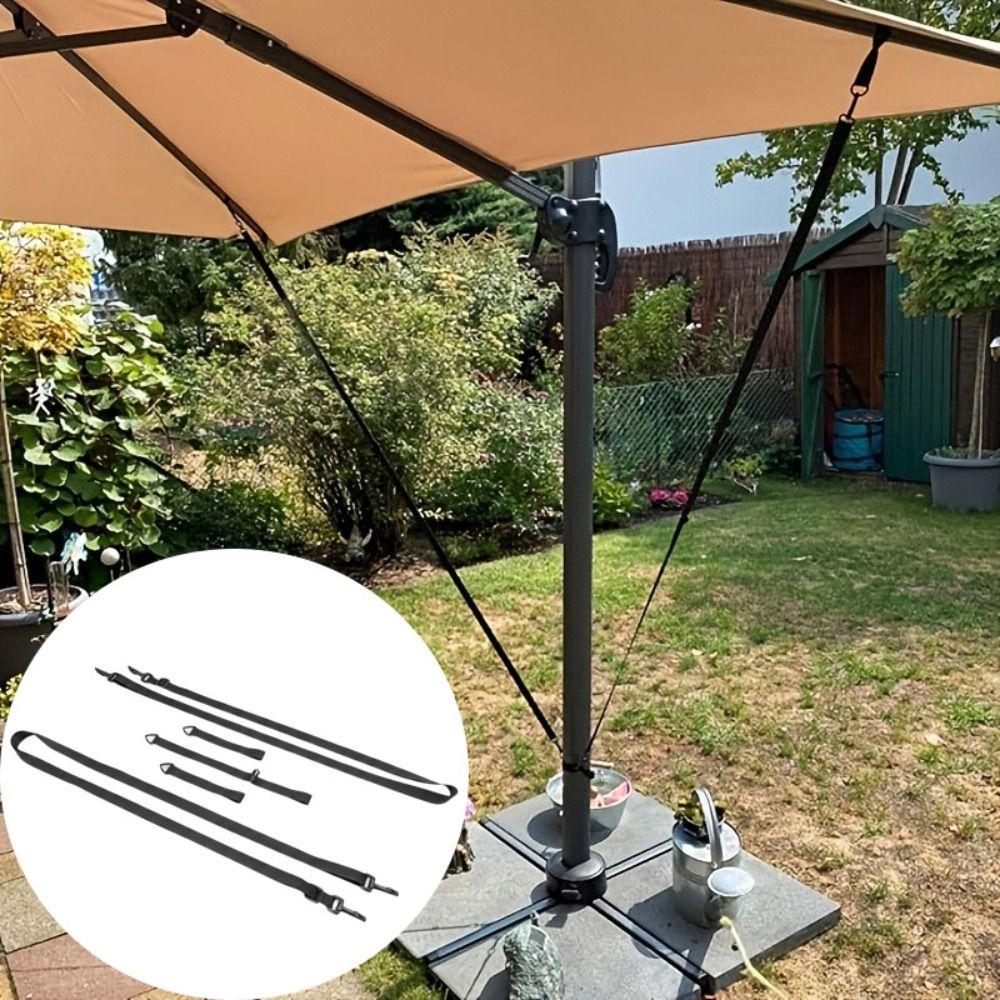 Adjustable Hooks Umbrella Windproof Band Wind Protection Strap Garden Patio Market