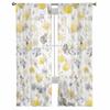 Yellow Flowering Plants Sheer Curtains Modern Gauze Curtain for Living Room Bedroom Voile Yarn Curtains