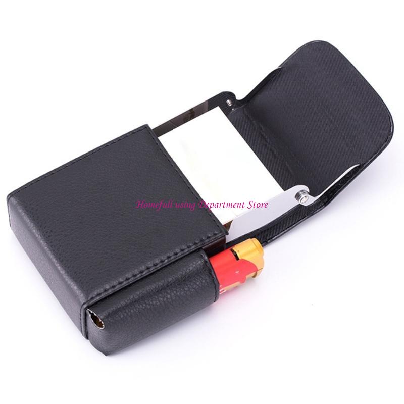 PU Leather Cigarettes Storage Case Portable Holder Pocket Multifunctional Cigarettes for Daily Use