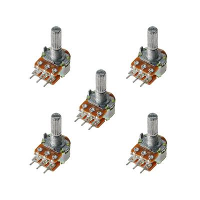 10PCS WH148 Linear Potentiometer B1K B2K B5K B10K B20K B50K B100K B500K Potentiometers 6Pin 20mm Shaft with Nuts and Washers Kit