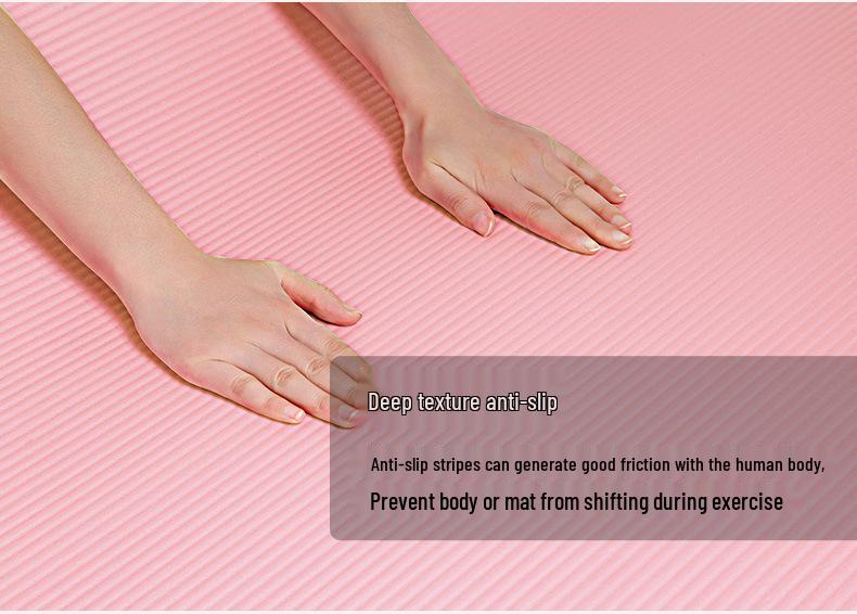 Thick Non-slip Yoga Mat for Home - Silent, Shock-absorbing, Soundproof, Ideal for Men & Women