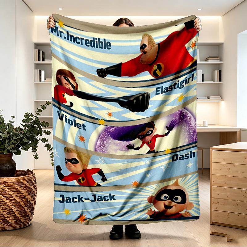Incredibles Print Blanket - Soft & Comfortable, for Bedroom, Travel, Sofa, Home Decoration - Birthday Christmas Gift for Friend