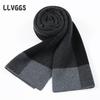 Pure cashmere men's scarf knitted plaid trendy business men's scarf knitted scarf warm plaid scarf