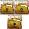 High Definition Digital Printed 3-piece Bed Sheet Set For Us Size Beds Modern Minimalist Style Bedding
