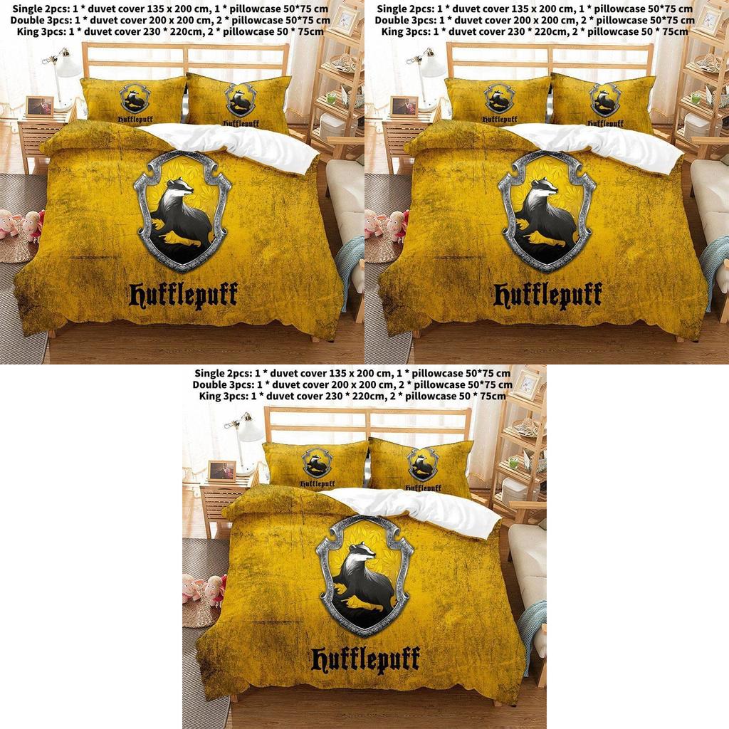 High Definition Digital Printed 3-piece Bed Sheet Set For Us Size Beds Modern Minimalist Style Bedding