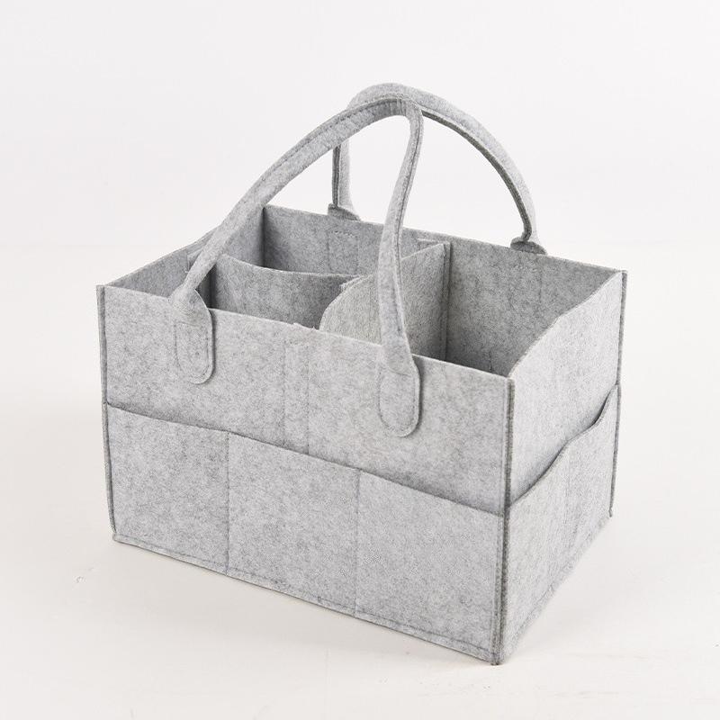 

Children s Felt Diaper Storage Bag Baby Miscellaneous Toys Diapers Large Capacity Felt Diaper Bag темно-серого