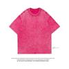 Heavy Fabric Vintage Men Oversized Tees 2026 Summer Short Sleeve Casual O Neck Man Tshirt Acid Washed T-shirts Tops