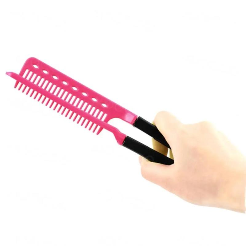 Portable Comb DIY Hair Salon Flat Iron Straightener, Hair Comb Straightening Comb Hair Tools Hair Brush