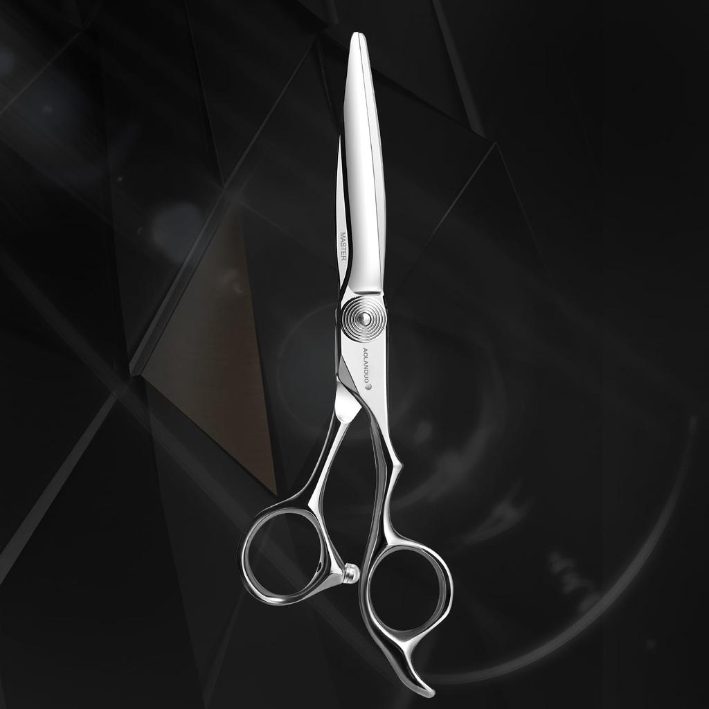 AOLANDUO Hair Scissors Extremely Sharp Offset Design Japanese JP440C Stainless Steel Hair Scissors for Barbers Salon Stylists Smooth Movement with