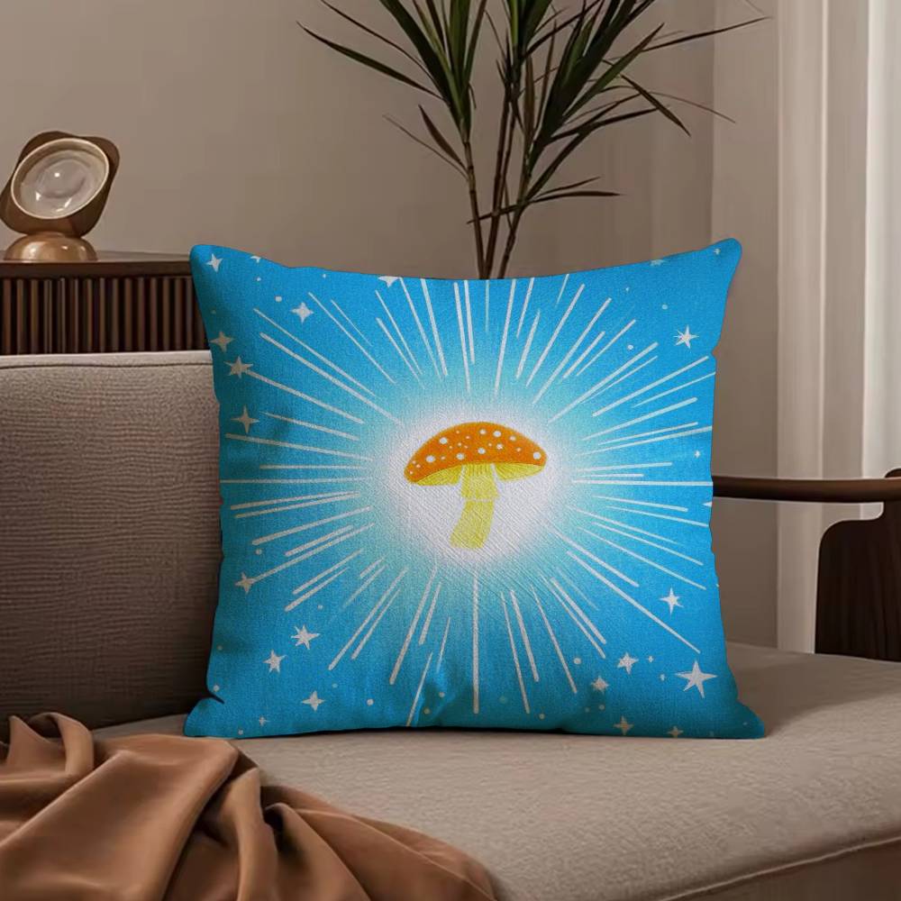Anime Lucky Fruit Fun Pillow Case Anti-dustmite Pillowcase Invisible Zipper Silky Short Plush Sofa Cushion Cover