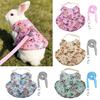 Fashion Rabbit Print Pet Harnesses With Detachable Leashes Soft Cotton Suitable for Small Animals