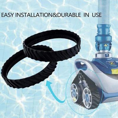 2pcs Tracks Tyres Swimming Pool Cleaner Wheel Replace Equipment For Zodiac MX8 MX6 Baracuda R0526100 Cleaning Robot Black