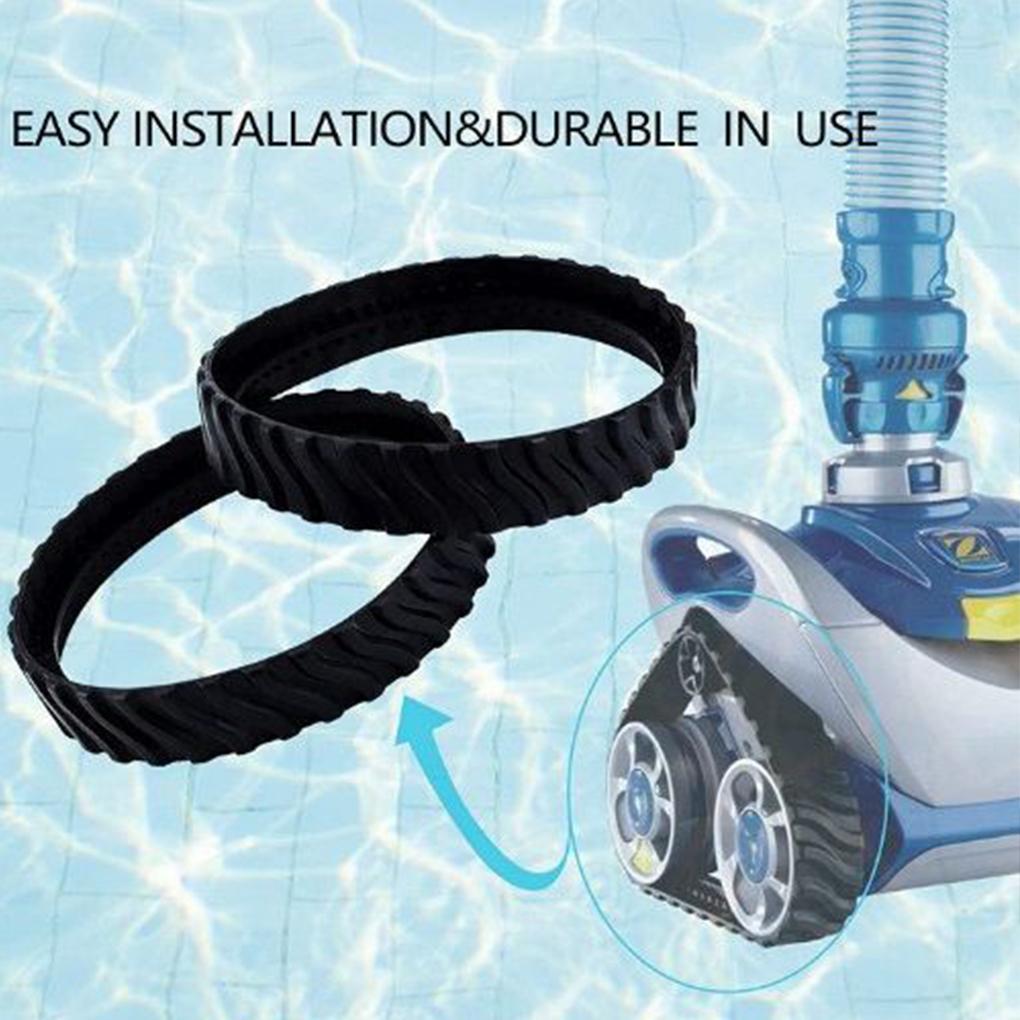 2pcs Tracks Tyres Swimming Pool Cleaner Wheel Replace Equipment For Zodiac MX8 MX6 Baracuda R0526100 Cleaning Robot Black