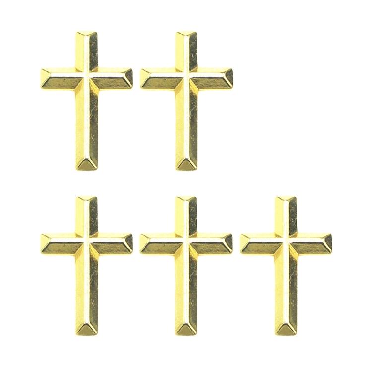 5 pezzi Spilla a croce versatile Distintivo religioso Accessorio cristiano Accessori per costume fatti a mano Regalo per cristiani
