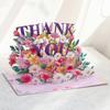 3D Popup Thank You Birthday Card Elegant Flower 3D Surprise Card Greeting Card for Birthday Christmas Mother Day
