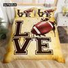 Bedding Set Microfiber Sport Theme Bedspread Cover Soccer Field Duvet Cover  Double or Single  Football Comforter Cover Bedroom