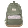 Schoolbag Korean Version Lazy Wind Washed Canvas Schoolbag College Student Backpack Hong Kong Style Floral Splicing Commuter Backpack Female