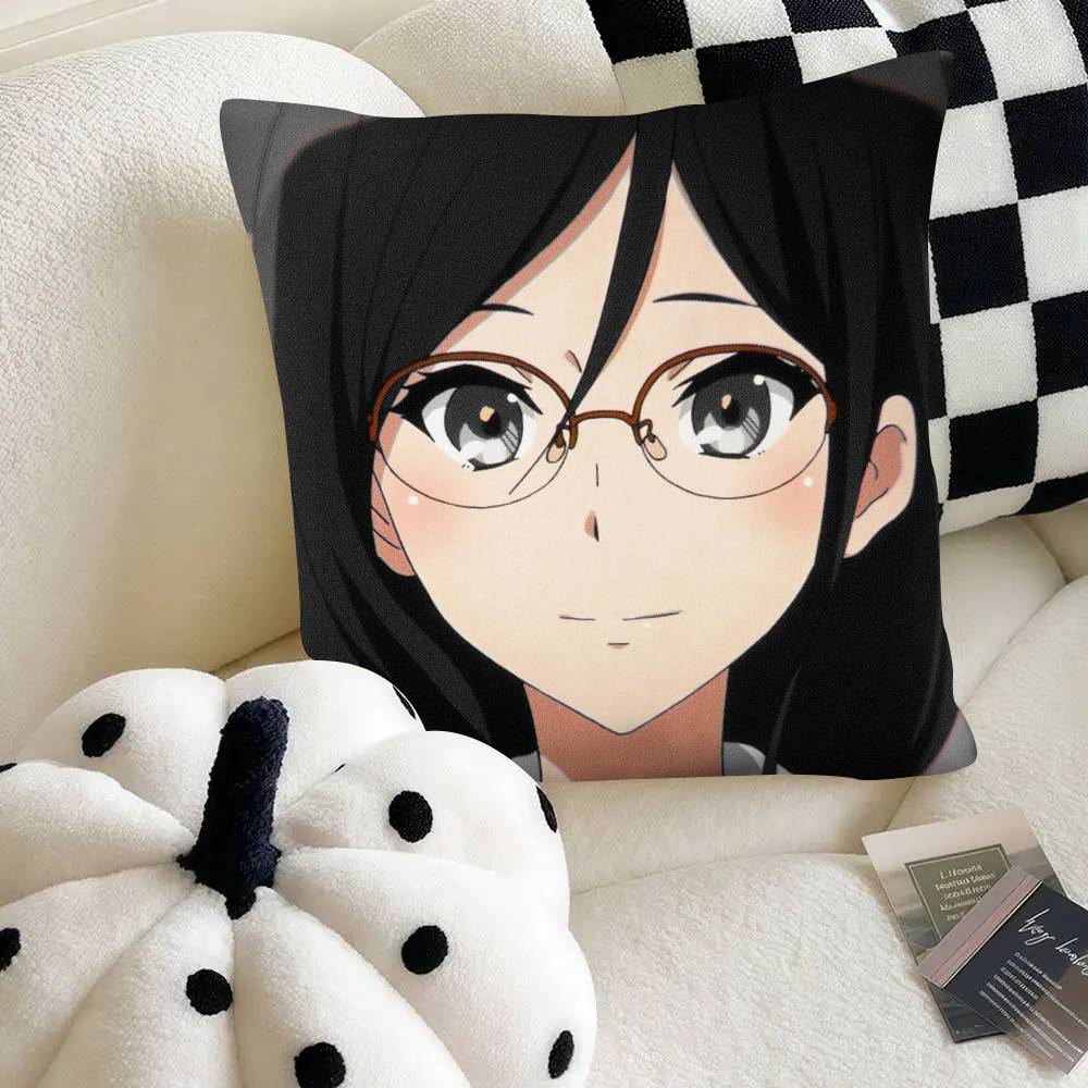 Anime Glasslip Pillow Case Fashion Square Pillowcase Bedroom Sofa Room Ins Decoration Leisure