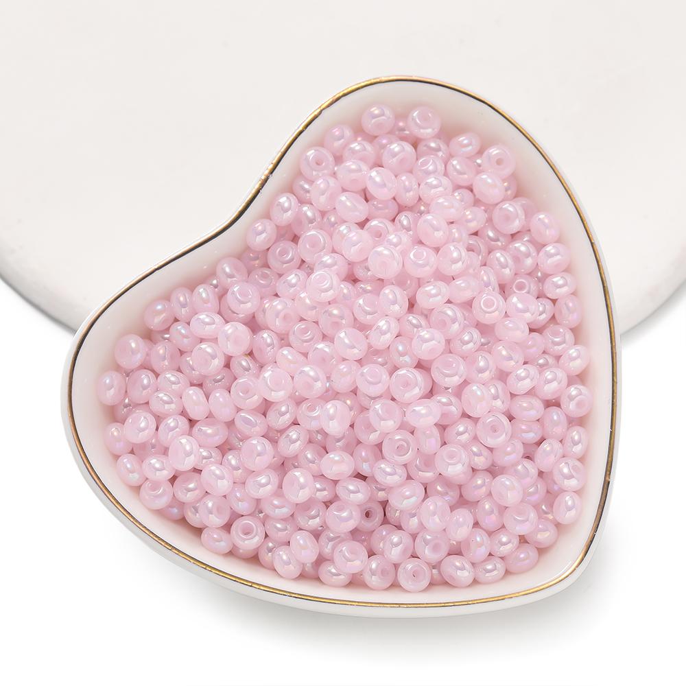 100pcs/Lot 3x4.5mm Glass Flat Round Beads Mini Spacer Loose Bead for Bracelet Necklace Earrings Jewelry Making Accessories