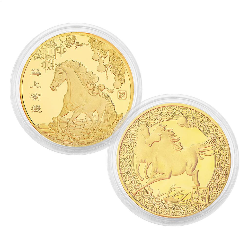 1Pc 2026 Year Of The Horse Commemorative Coin Lucky Animal Horse Commemorative Coin New Year Souvenir Gift