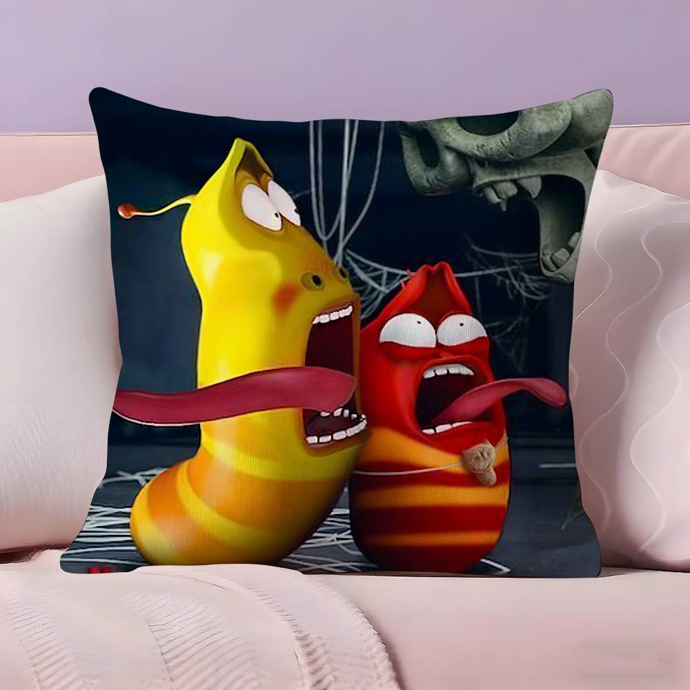 L-Larva Funny Pillow Case  Ultra Soft Skin Friendly Fabric Cloud Like Comfort & Concealed Zipper