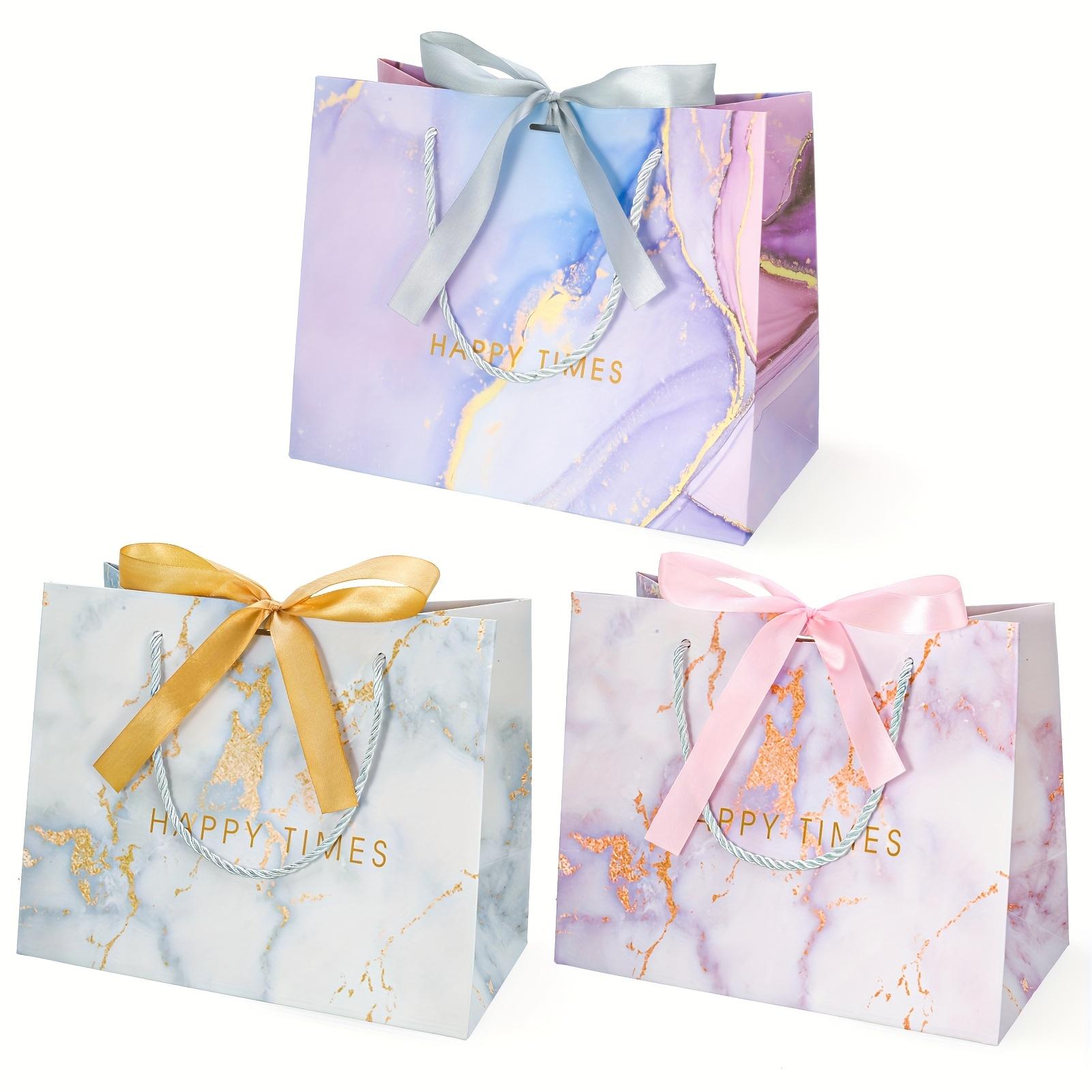 3 pieces Gift Bag, Presents Gift Bags with Ribbon Gift Bags Medium Birthday Gift Bag for Presents For Christmas and Halloween Other
