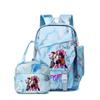 3 Piece School Backpack Set for Students Large Capacity Oxford Cloth Schoolbag with Shoulder Strap and Pencil Case