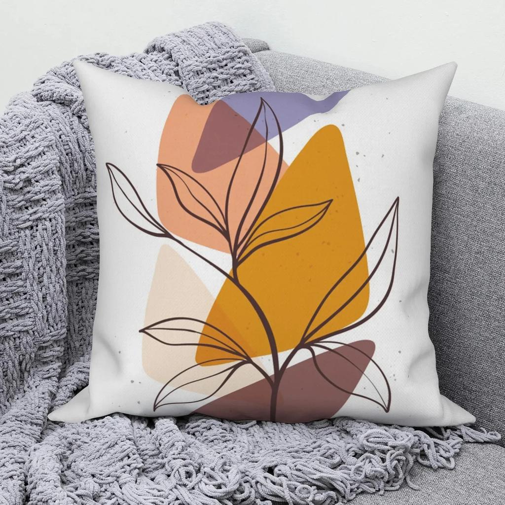 Car Living Room Sofa Cushion Cover Luxury Home Decoration Pillow Cover Abstract Creative Leaf Print Pattern Cushion Cover