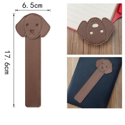 In Stock: Hot Selling Dog-Shaped PU Leather Bookmark - Perfect for Students and Book Lovers