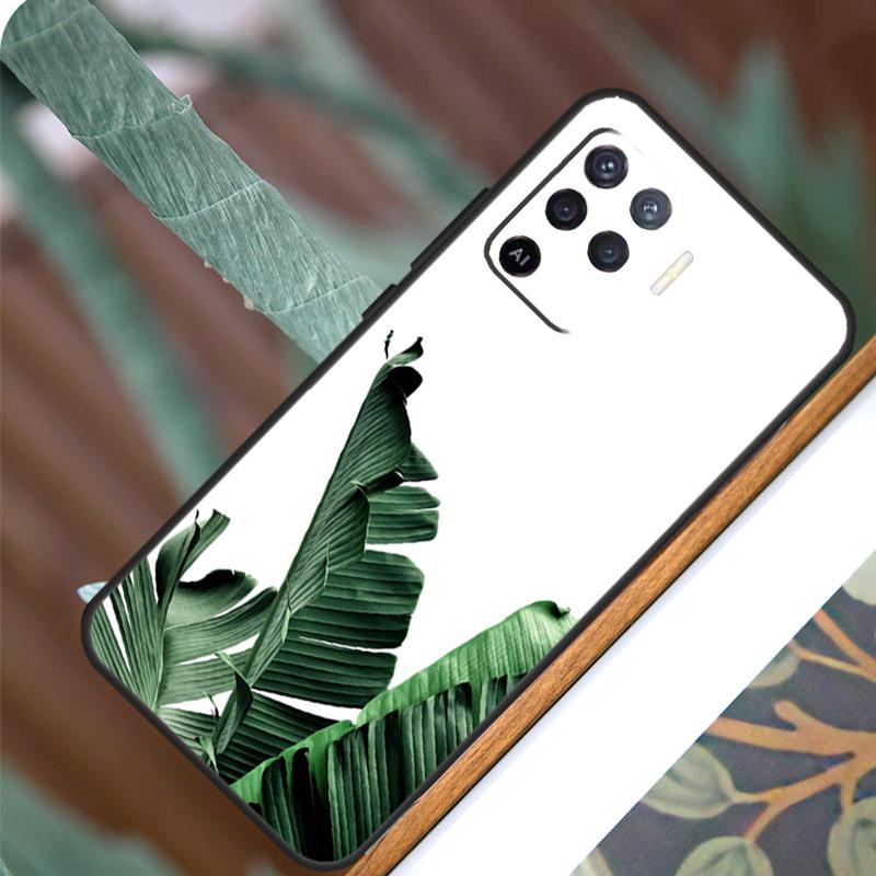Banana Leaves For OPPO A57 A57S A77 A5 A9 A53 A52 A72 A96 A76 A16 A54 A74 A94 A38 A58 A78 A15 A17 Case
