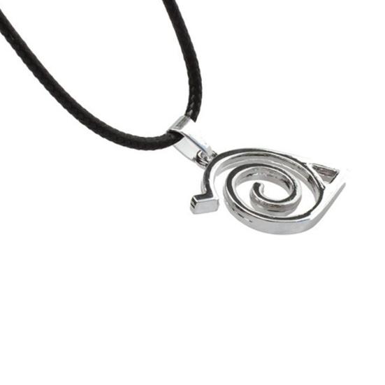 Unisex metall Anime Naruto Logo anheng Halskjede Cosplay Hokage tilbehør