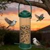 Bird Feeder Suspended From Dark Green Wrought Iron Feeder Pet Bird Bird Feeding Feeder Steel Supplies Stainless Mesh Hummin C4S3