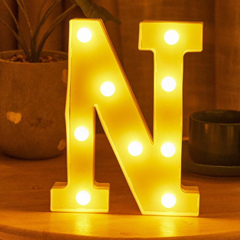 LED 21cm Warm Light Alphabet 0-9 Letters for Wedding Party Home Decor
