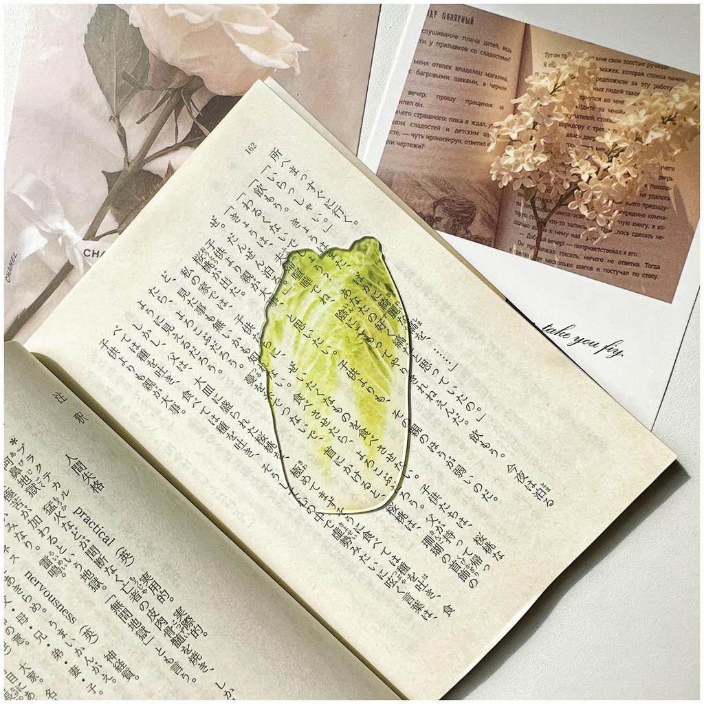 Transparenter Acryl-Lesezeichen Frucht-Gemüse-Design Kreativer Seitenmarkierer Klares Buchzubehör Für Lese-Schüler Geschenk