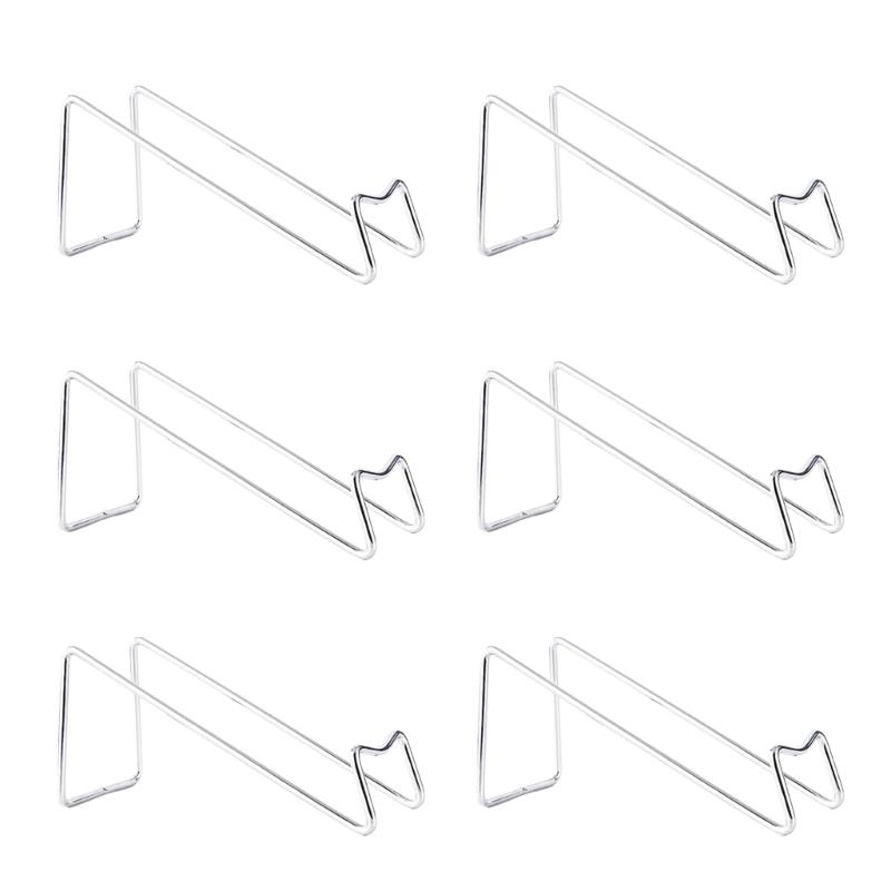 6Pieces Simple Iron Stand Single Storage Solution Iron Material Wine Display Shelves Bottle Holder Wine Bottle Rack