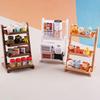 1Pcs Doll House Mini Furniture Decoration Accessories 1/12 Dollhouse Supermarket Display Shelf Bread Rack Flower Stand Model