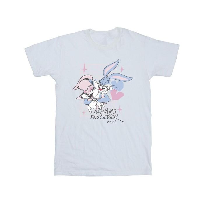 Looney Tunes Mens Always Forever Bugs Bunny & Lola Cotton T-Shirt