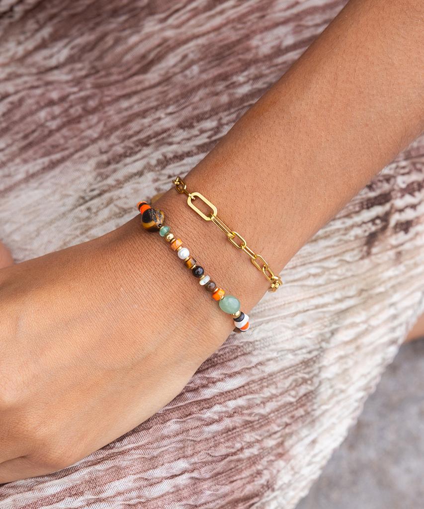Pig&Hen (Women'S) Brontide Mosaic Bracelet - Cefalu X Gold