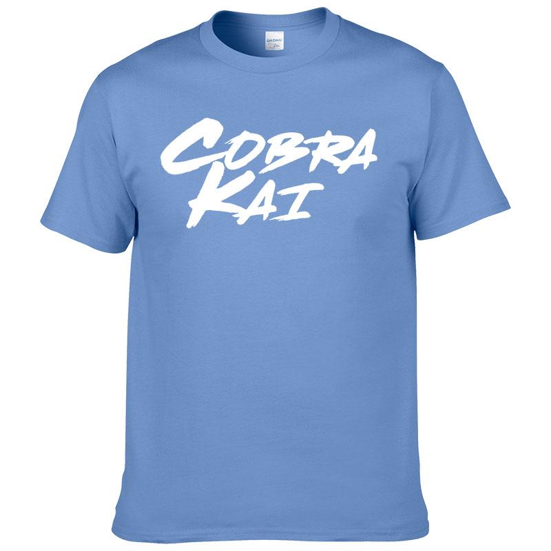 100% Cotton T Shirt Men's Summer Short Sleeve  Tshirt Fashion Casual T-shirt Cobra Kai Print Tshirt Homme Hombre F67