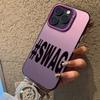 Y2K #SWAG Letter Phone Case for iPhone 17 Air 16 E 15 14 Plus 13 12 Mini 11 Pro Max Acrylic Sheet Silicone Soft Edge Hard Cover