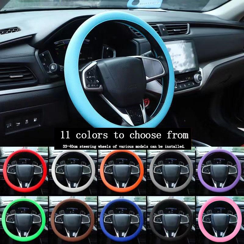 Universal Auto Lenkradabdeckung Weiches Silikon Autozubehör Rutschfeste Lenkradhüllen Auto Styling Schutz Dekoration
