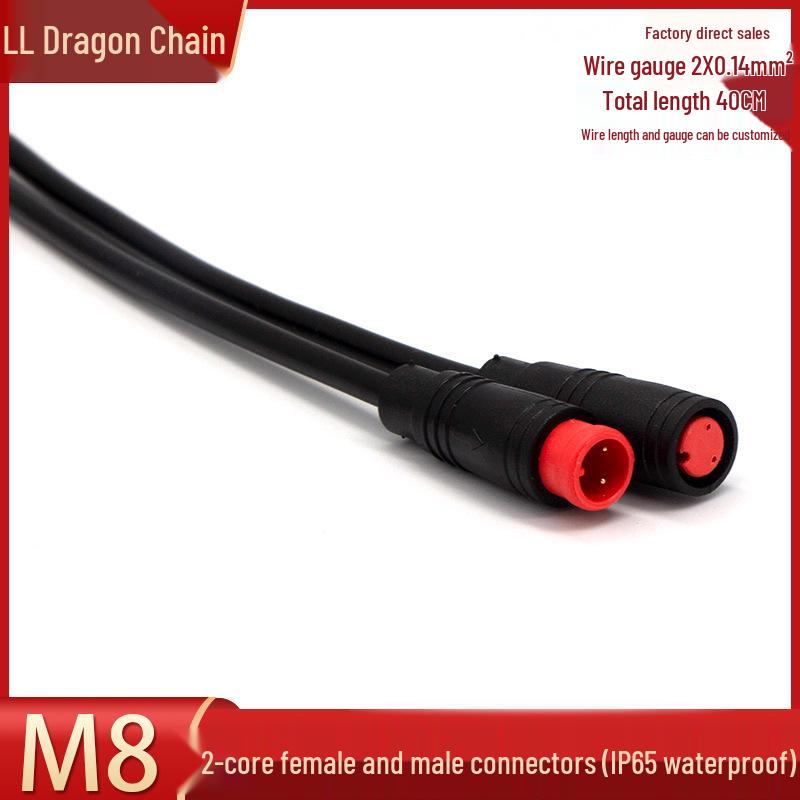 Waterproof M8 Aviation Plug with Cable: 2-6 Pin Male & Female Connector
